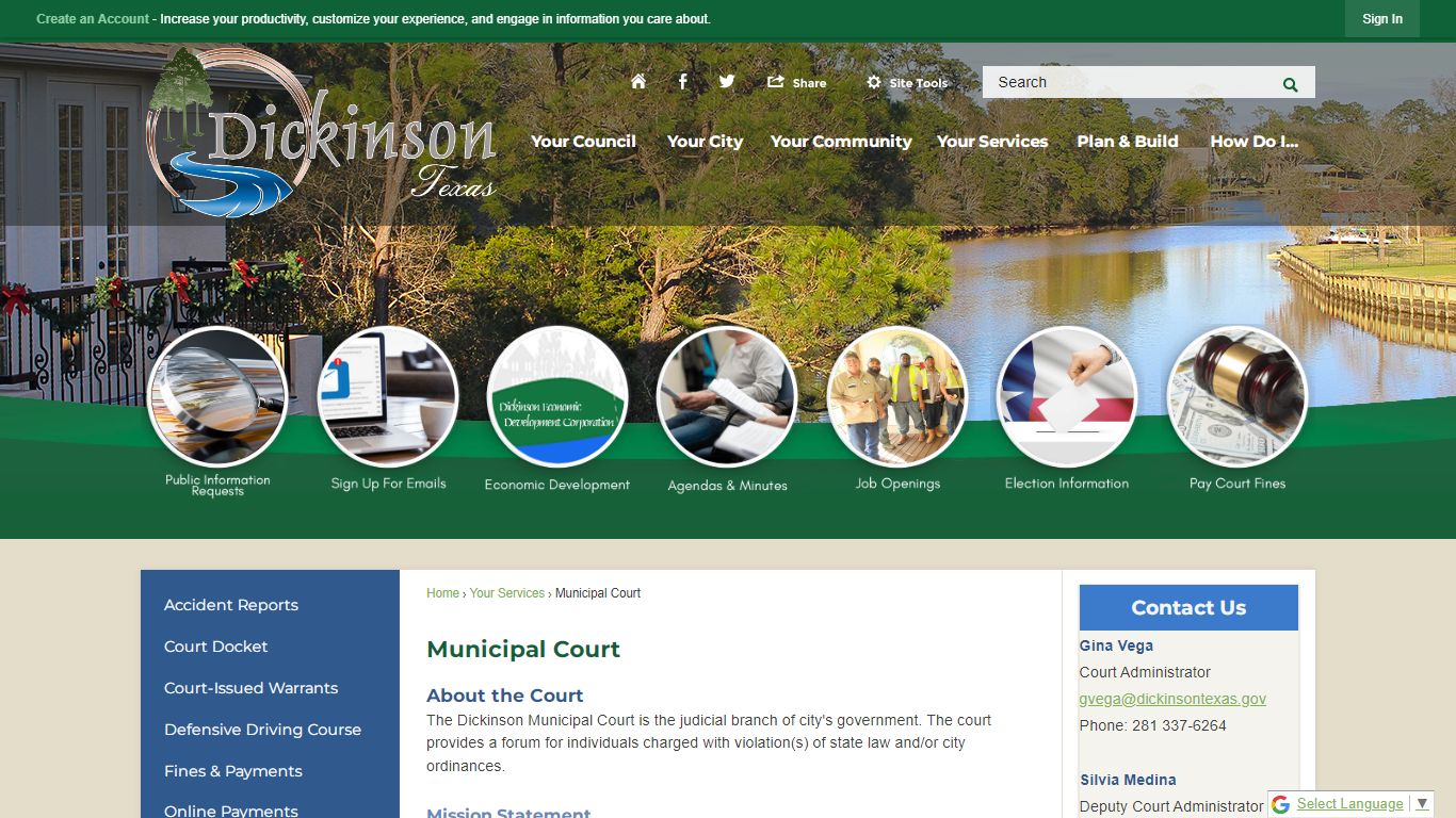 Municipal Court | Dickinson, TX - Official Website